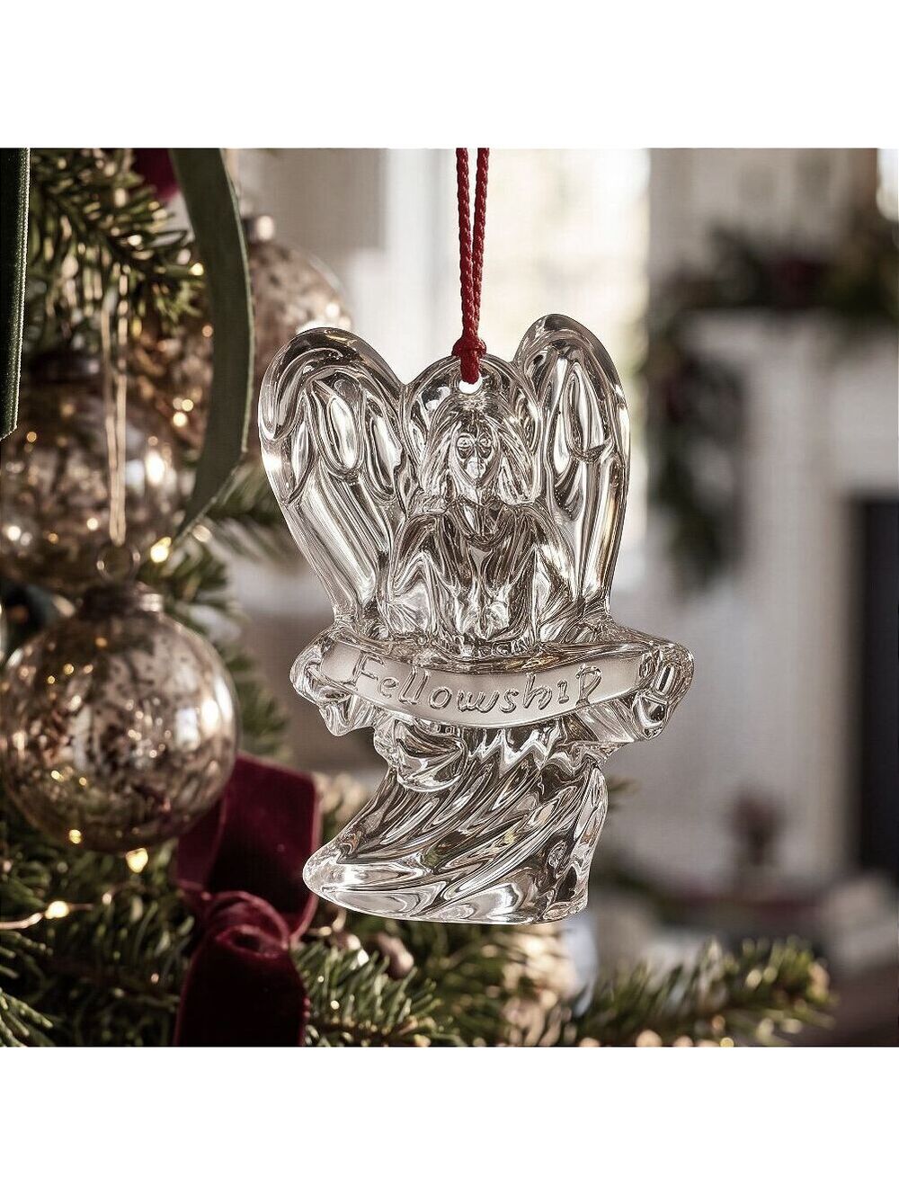 Vtg Waterford Crystal Millennium Angels Fellowship 3rd Edition Ornament w/ Box